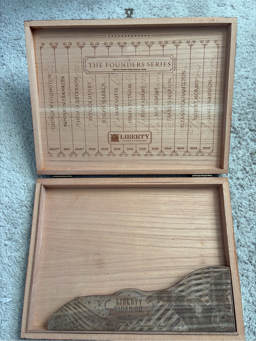 Liberty Cigars Founders series collectible box